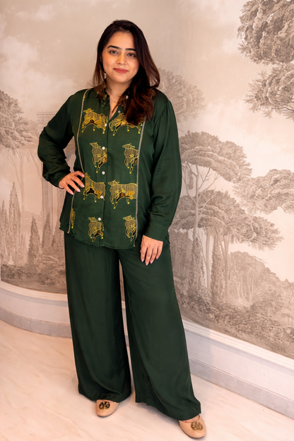 The Nandi Green Coord Shirt