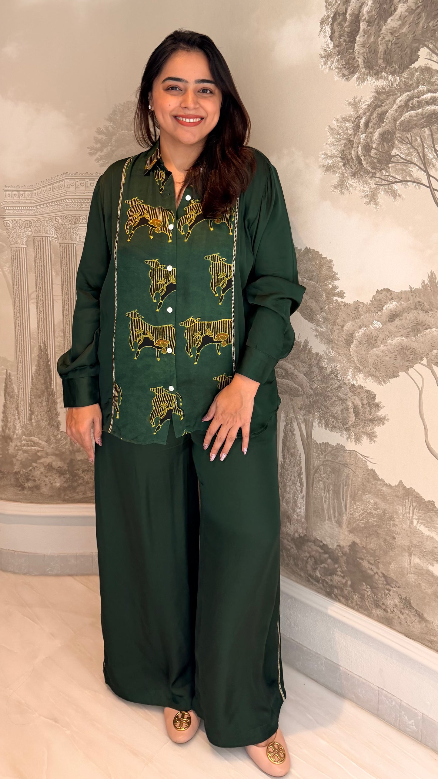 The Nandi Green Coord Shirt