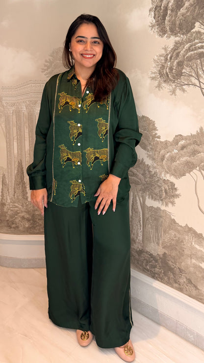 The Nandi Green Coord Shirt