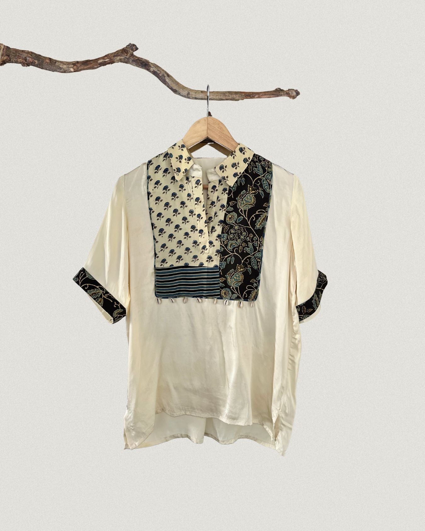 Ecru Yoke Top