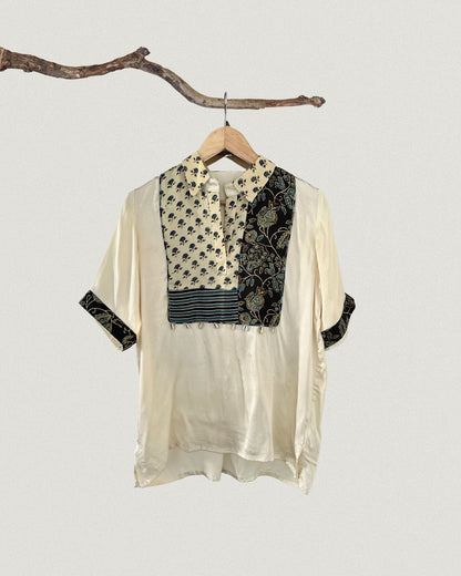 Ecru Yoke Top