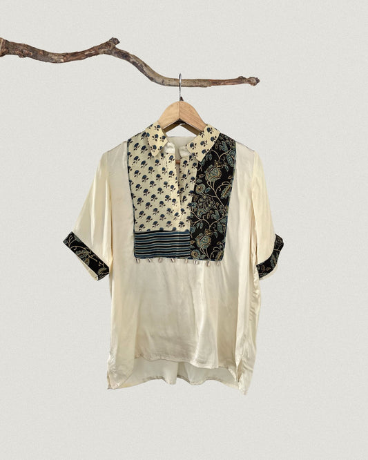 Ecru Yoke Top
