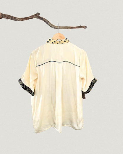 Ecru Yoke Top